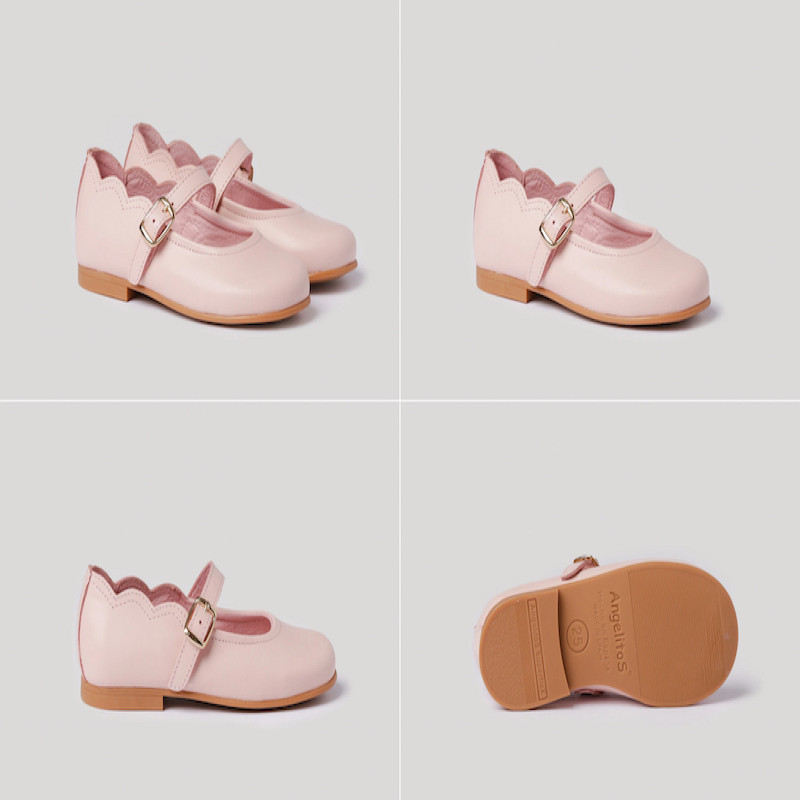 Made in Spain Ballerina NAPPA Leather SUPERFLEX ROSA EU25-EU31 Pink